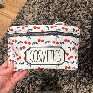 Rae Dunn Cherry Print Cosmetics Bag